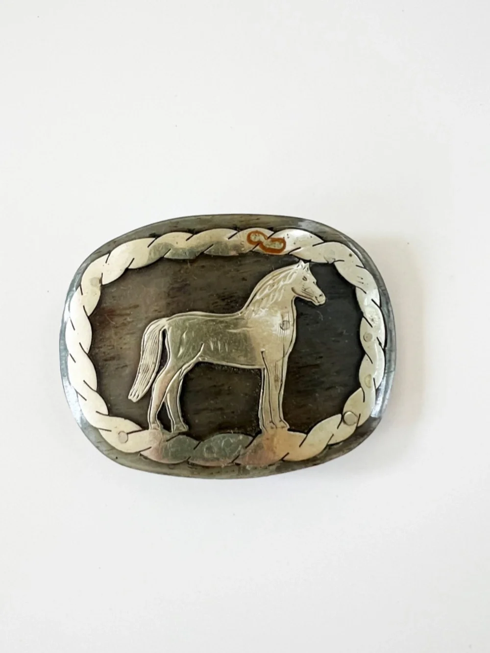 Pair of Vintage Equestrian Horse Motif Belt Buckles